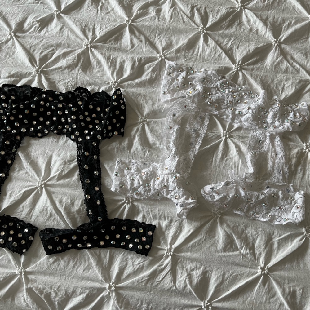 Exotic dancer rave wear garter belt